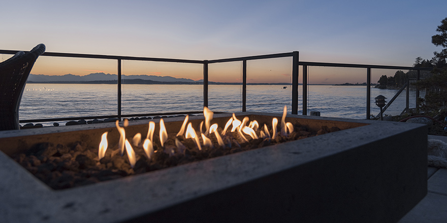 Outdoor natural gas heating 