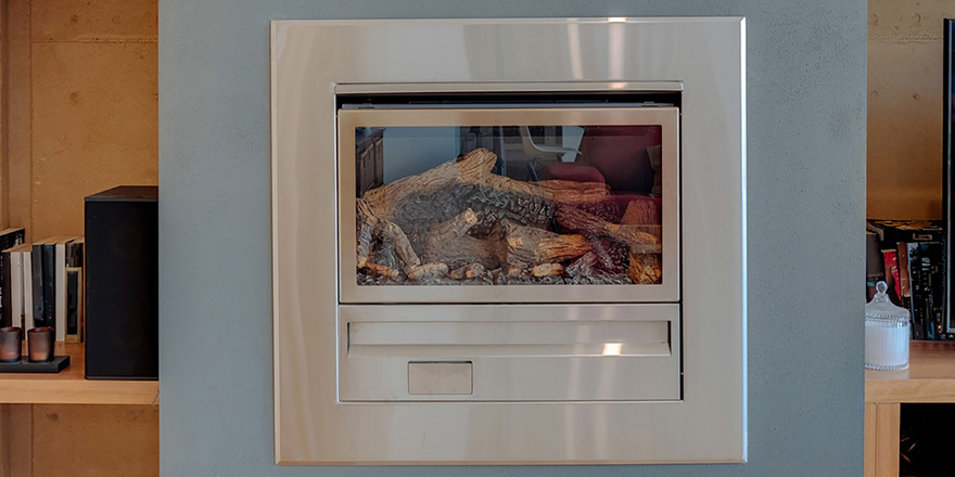 Natural gas indoor fire